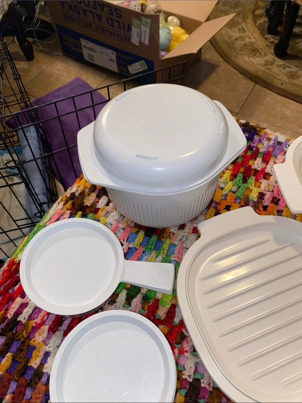 Vintage Nordic Ware & Rubber-ware White Multipiece Food Prep and Serving Set